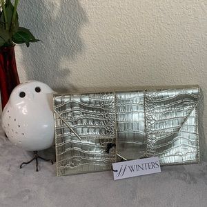 JJ Winters Nicki Clutch in Gold